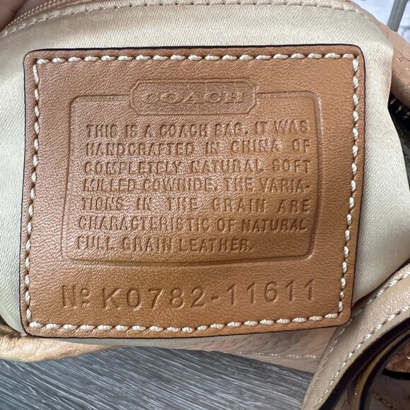 Coach Pebbled Leather Ergo Hobo Bag Demi Black 11611 Small - Picture 7 of 7